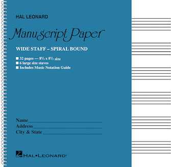Hal Leonard Wide Staff Wirebound Manuscript Paper