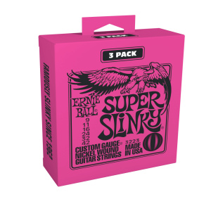 Ernie Ball 9-42 Super Slinky 3 Pack Electric Guitar Strings